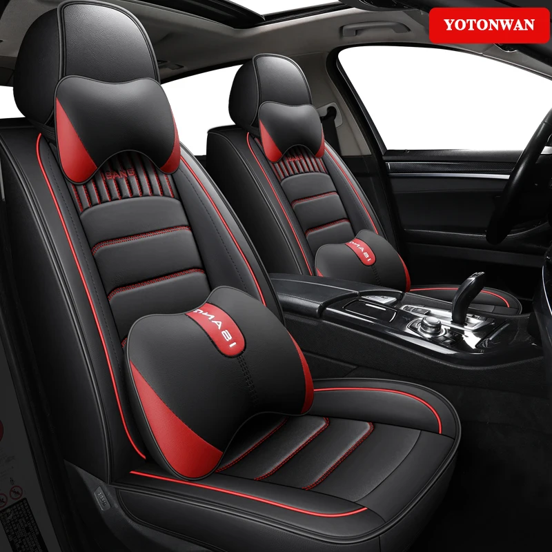 

YOTONWAN High-Quality Leather Universal Car Seat Cover For Suzuki Kaiser Liana Qiyue Tianyu sx4 Vitra Xiaotu Car Accessories