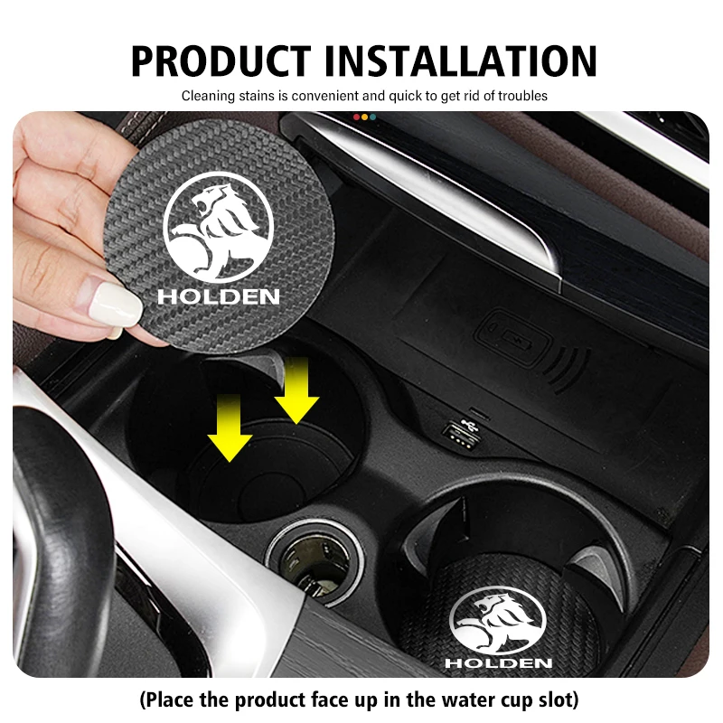 2pcs Car Water Cup Holder Mat Anti Slip Insert Coasters Pads For Holden Commodore Trailblazer Colorado Cruze Volt Caprice Ute cup holder coasters cup holder inserts car coaster pads cup holder insert