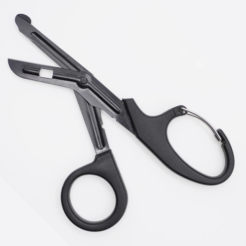 19CM Stainless Steel Gauze Scissors Medical Emergency Scissors Non-Stick Blades Fluoride-Coated 1PC