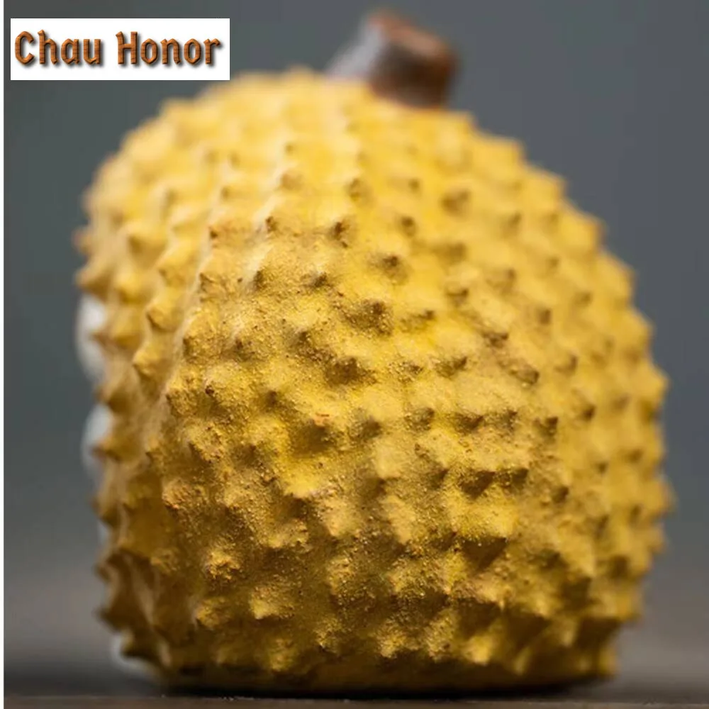 Chinese Yixing Purple Clay Tea Pet Little Durian Hedgehog Statue Ornaments Figurine Handmade Zisha Sculpture Tea Set Decoration