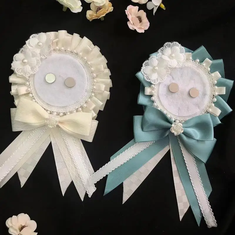 

2023 Lolita Gate Handmade Ita Bag Holder Accessories DIY Ribbon Bowtie Fill Backpack Badge Base Tray Decoration
