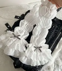 Lolita Sweet Lace Sleeve Set with Layered Pleated Edges (A)