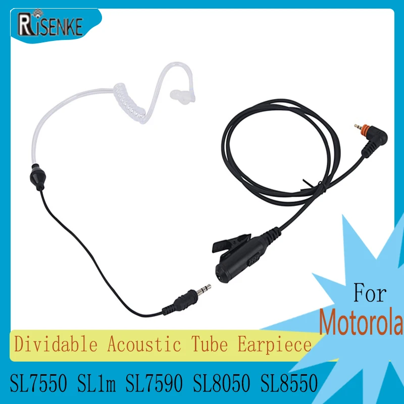 RISENKE-Earpiece Headset to 3.5 Audio, 2.5mm, 1Pin,for Motorola SL300, SL7550, SL1m, SL1k, SL500, SL7580, SL7590, SL8050, SL8550