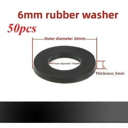 Enhanced Waterproof Rubber Gaskets - Durable Plumbing Washers & Shower Hose Seals (6 - inch Rubber Gasket)