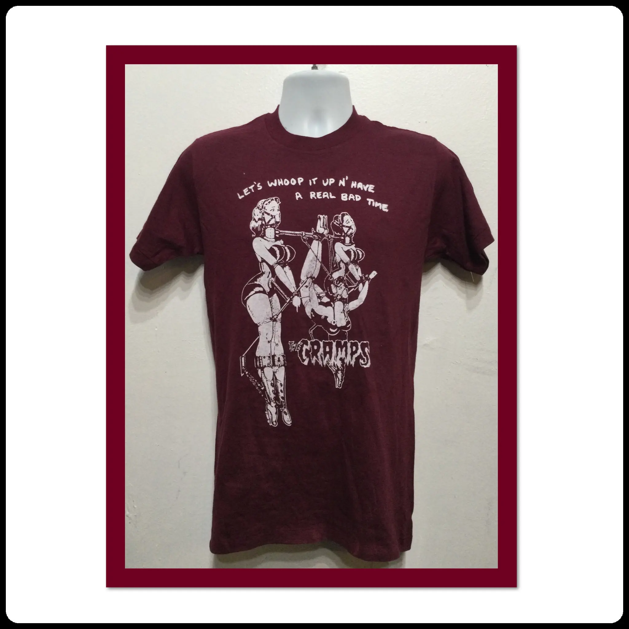 T-Shirt Rock Stampata Vintage I Crampi-Lets Whoop It
