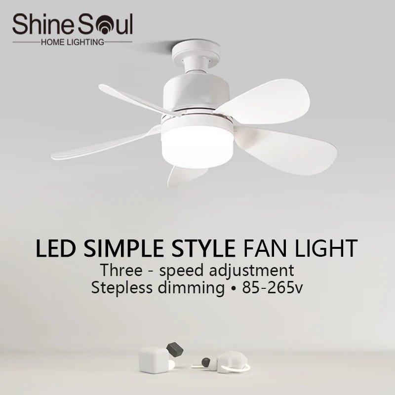 Smart 2-in-1 LED Ceiling Fan with Remote Control Dimming Lighting E27 Silent Fan Bedroom Living Room Kitchen Home Electric Fans