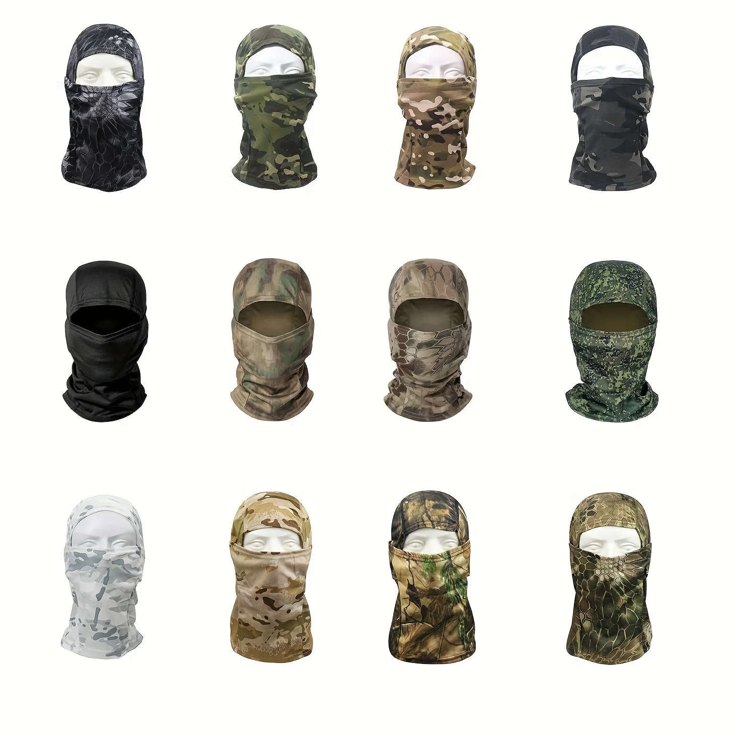 Camouflage Tactical Headgear Outdoor Cycling Mask Balaclava Sun Protection Windproof Quick-Drying