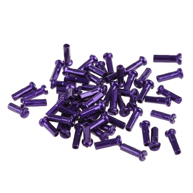 Bike Spokes Nipples 60Pcs Nipples 14mm High Strength Colorful Spokes Nipple Bike Spoke Caps