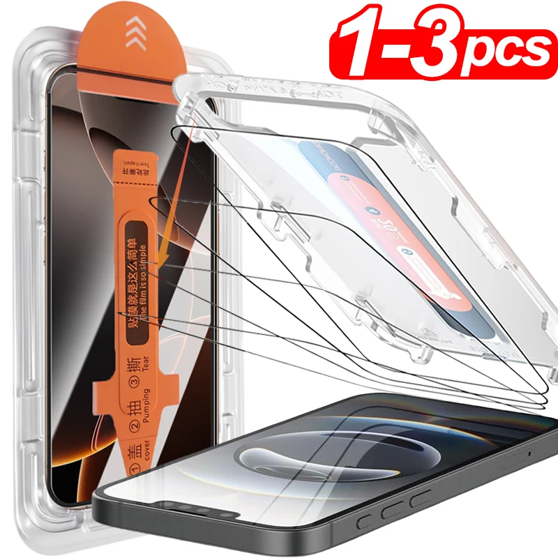 1/2/3Pack Screen Protector for iPhone 17 16Pro Max 17Pro 16Pro Easy Install Tempered Glass Film Anti-Scratch Protective Film