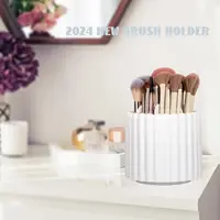 360 Rotating Makeup Brush Holder 8 Slots Make Up Brush Organizer Removable Spinning Cosmetic Brushes Storage Pen Holder 2