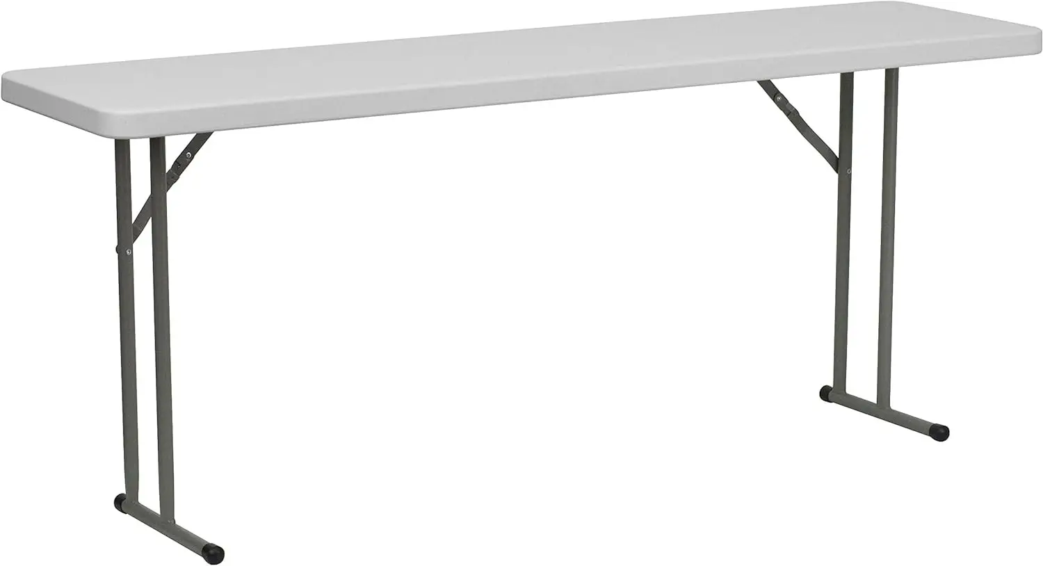 Elon 4 Pack 6 Foot Granite White Plastic Folding Training Table 3