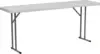 Elon 4 Pack 6 Foot Granite White Plastic Folding Training Table 3