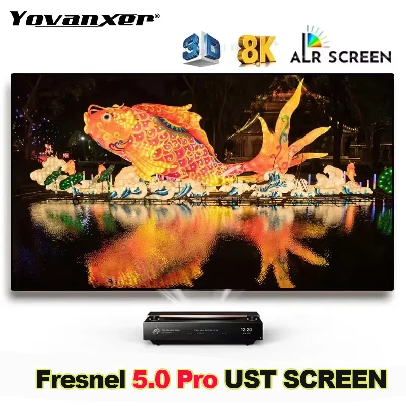 Projection Screen Fresnel 5.0 Pro ALR UST Fixed Frame Ambient Light Rejecting for Ultra Short Throw Projector 4K 8K 3D