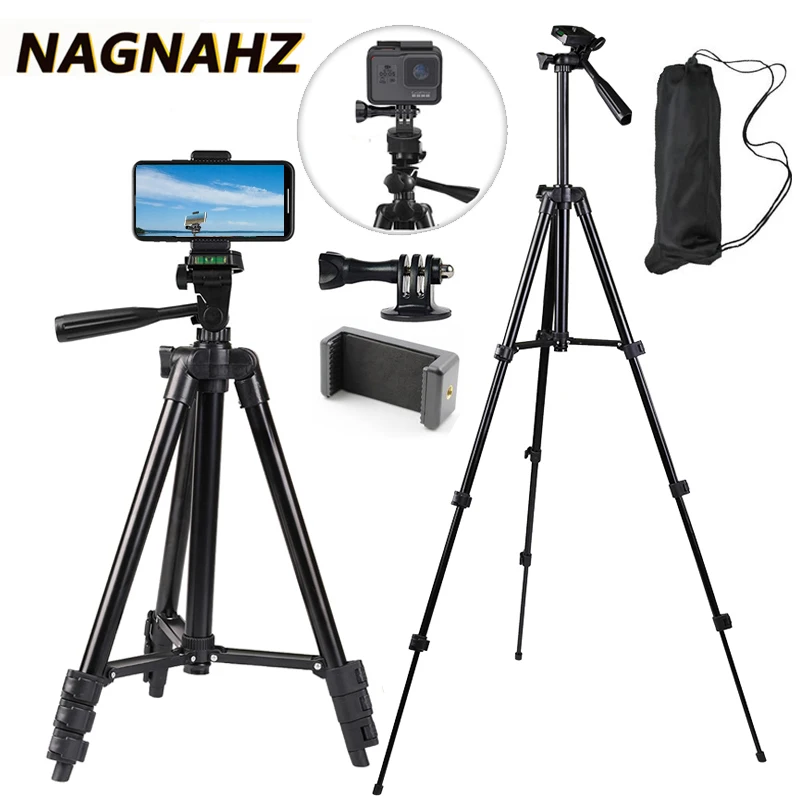 

NA-3120 Phone Tripod Stand 40inch Universal Photography for Gopro iPhone Samsung Xiaomi Huawei Phone Aluminum Travel Tripode Par