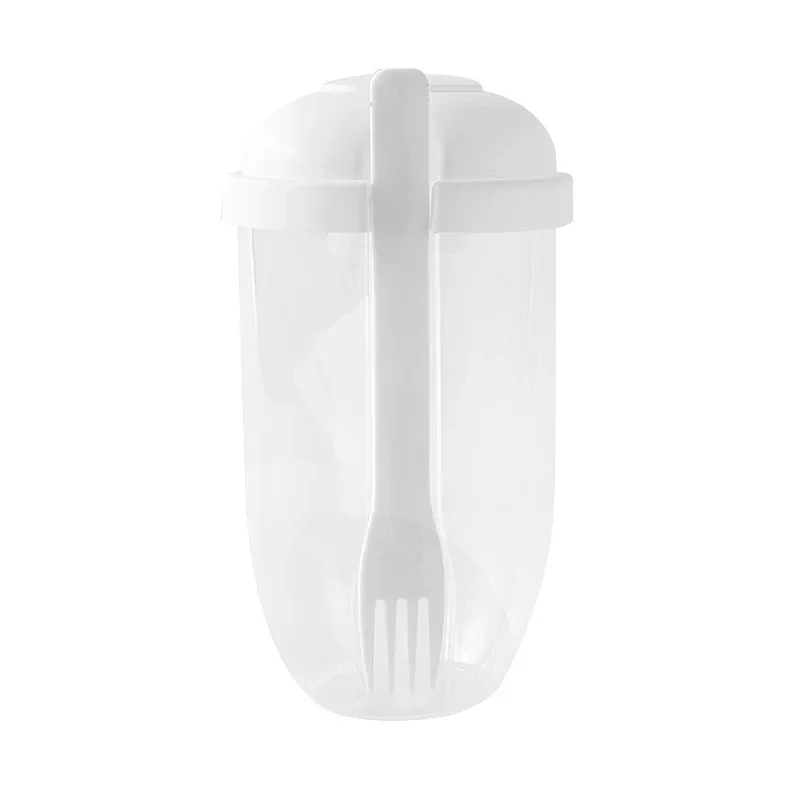 Bottle Shaped Bento Salad Bowl Fork Salad Bowl Lunch Box Portable Bottle Container Dinner Plate Plates