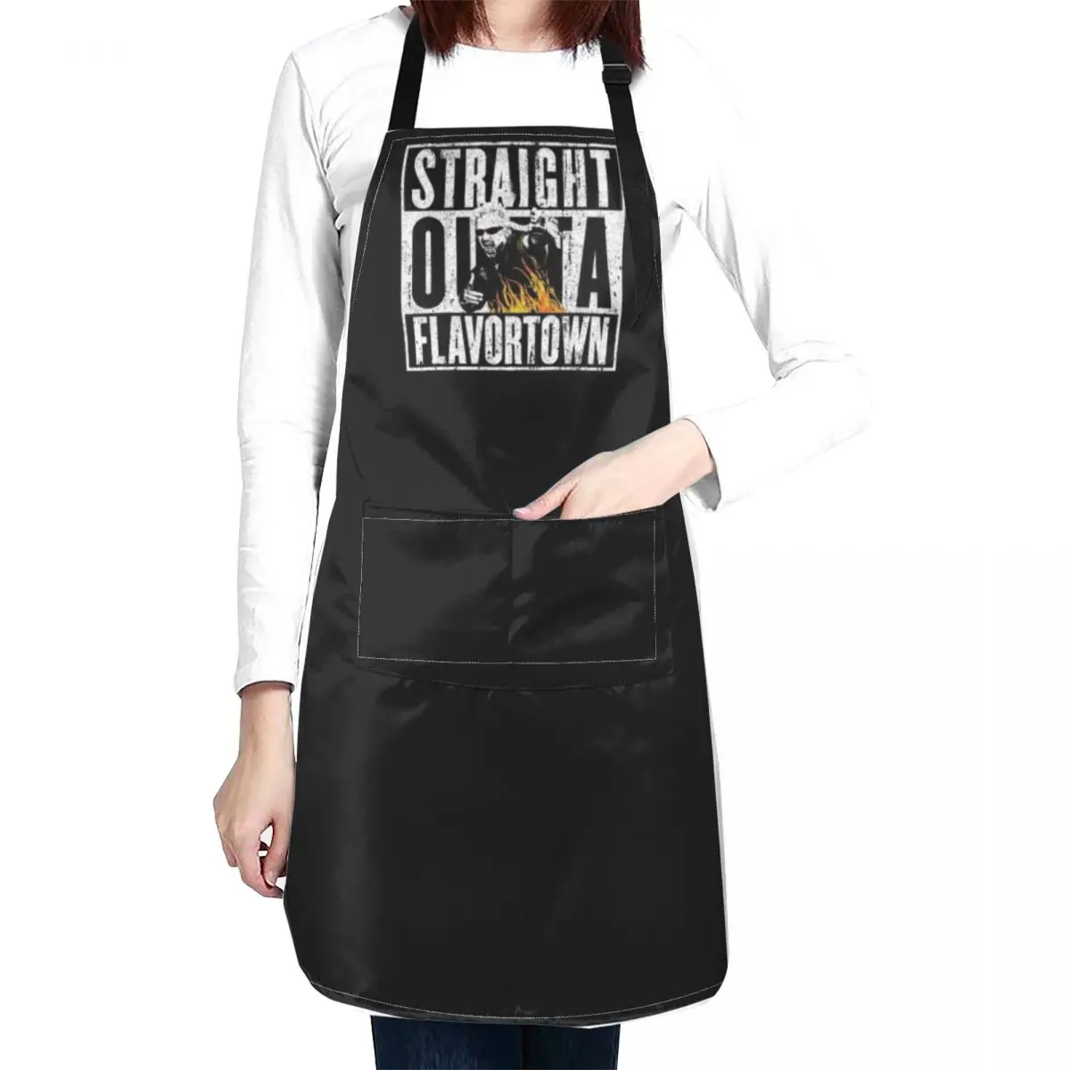 

Straight Outta Flavortown Apron Kitchen New 2022 Year Men's aprons christmas apron Woman Work Apron