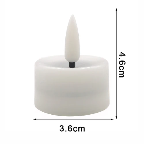 불꽃 없는 LED 촛불 조명, 깜박이는 배터리 구동 촛불, 차 조명, 생일 웨딩 파티, 크리스마스 장식 조명, 1 개, 12 개 6