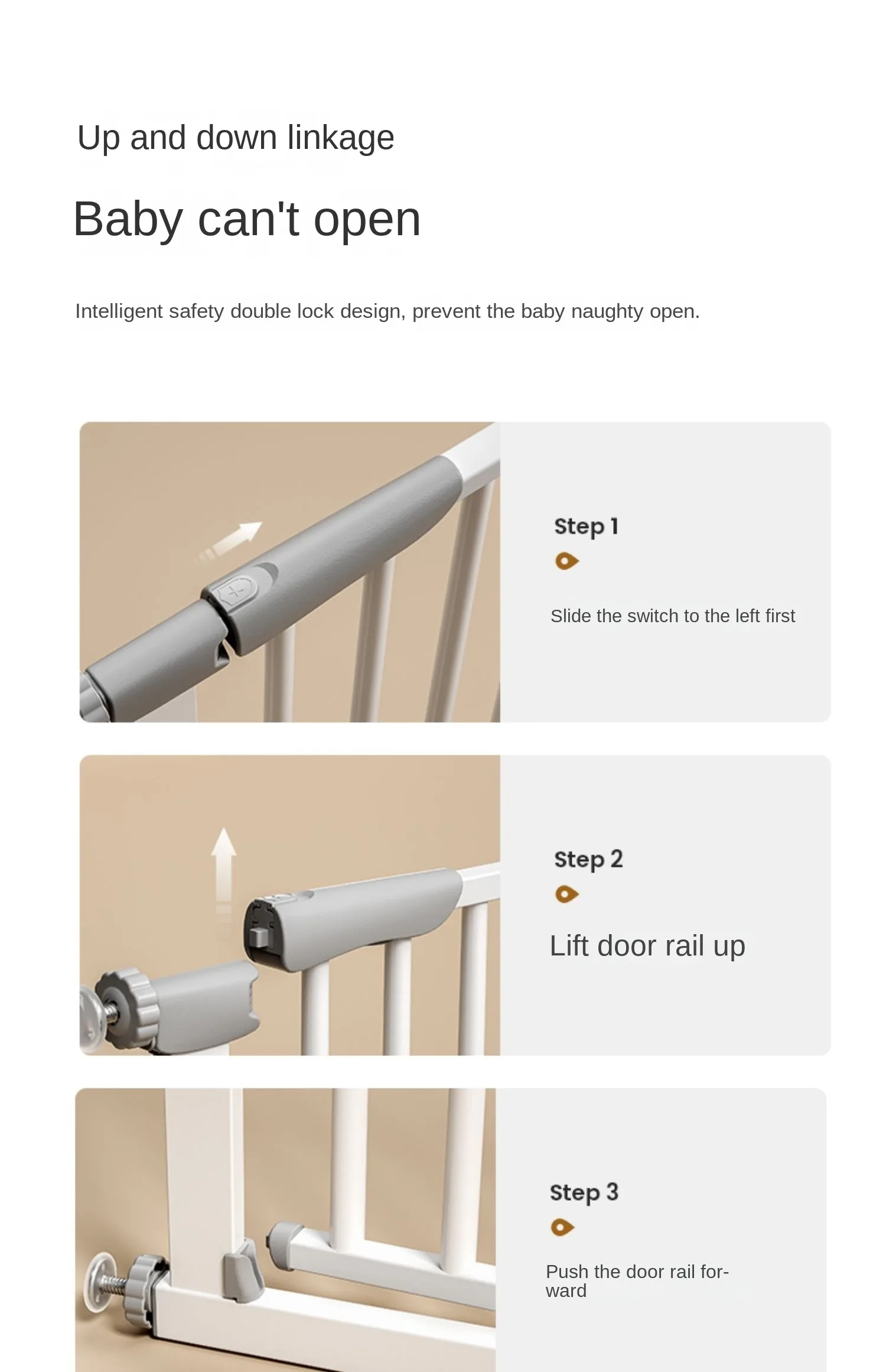 Baby Safety Gate for Stairs Protection from Child Stair Barrier 76-153cm Security Door for Dog Baby Safety Door