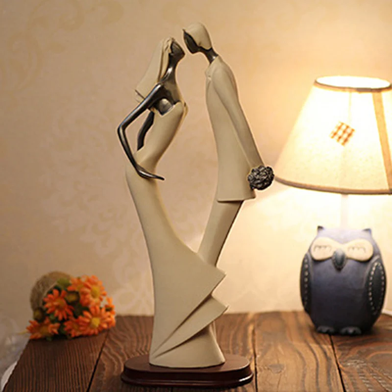 

Романтический декор для комнаты, статуи жениха и невесты, креативный домашний искусственный стол для гостиной, аксессуары, Свадебный декор, орнамент