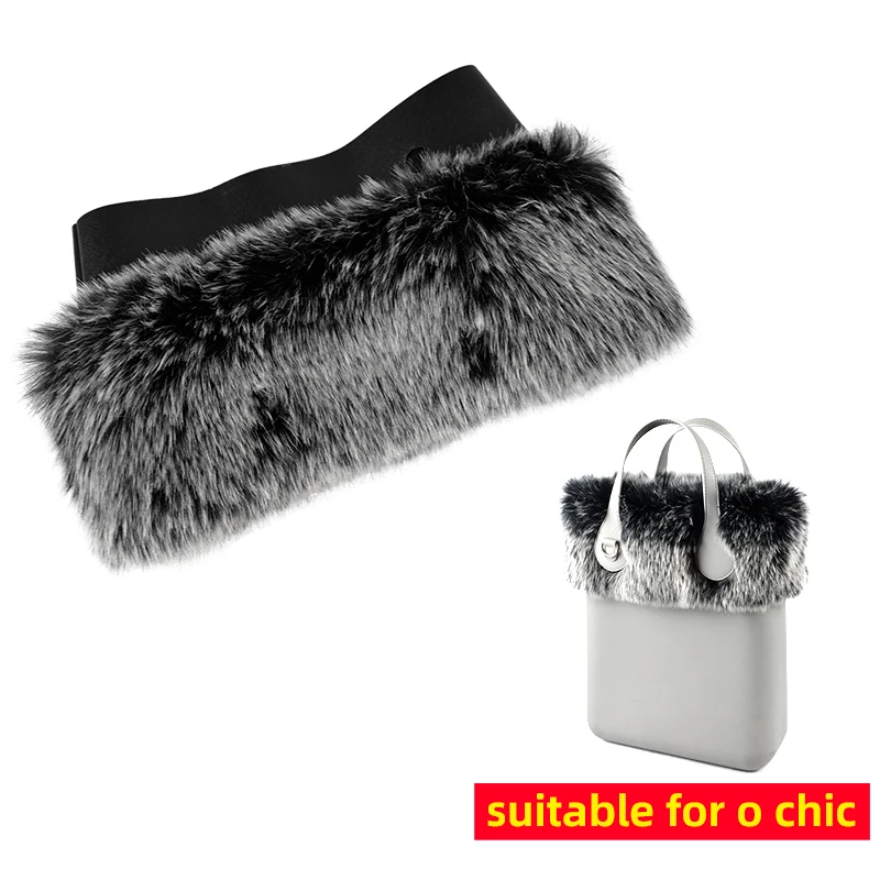 

New Women Girl O CHIC BAG Decoration Faux Fox Raccoon Fur Furry Plush Trim Only Fit for Ochic Obag