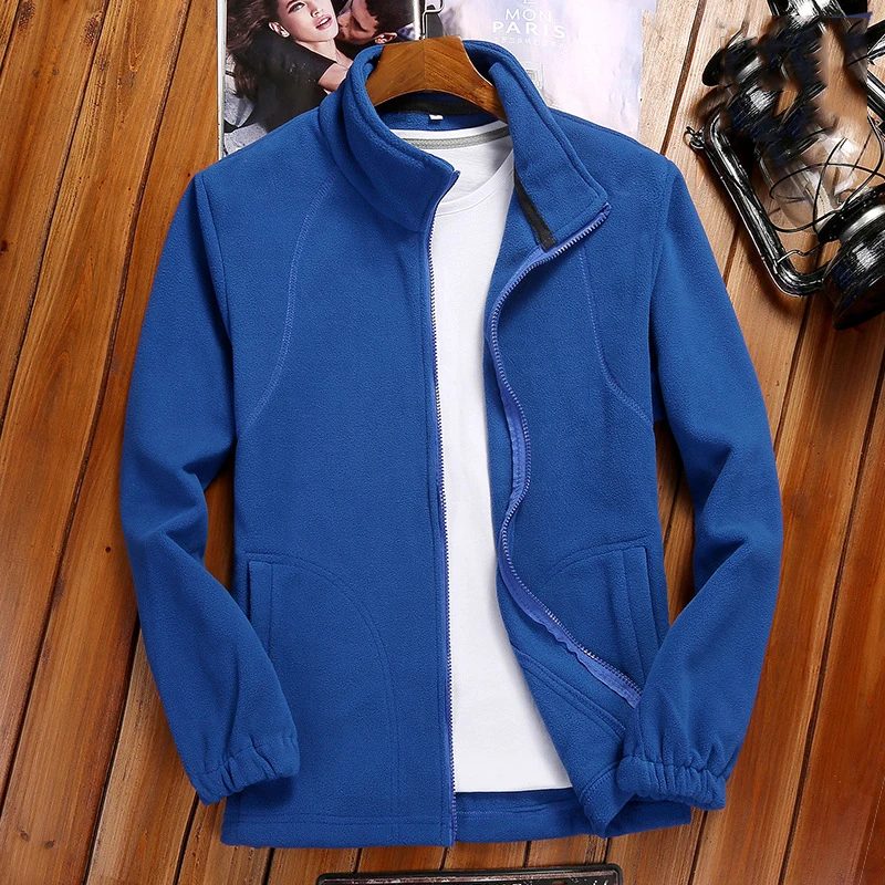 Women's Winter Zipper Cardigan - Warm Coral Fleece Jacket