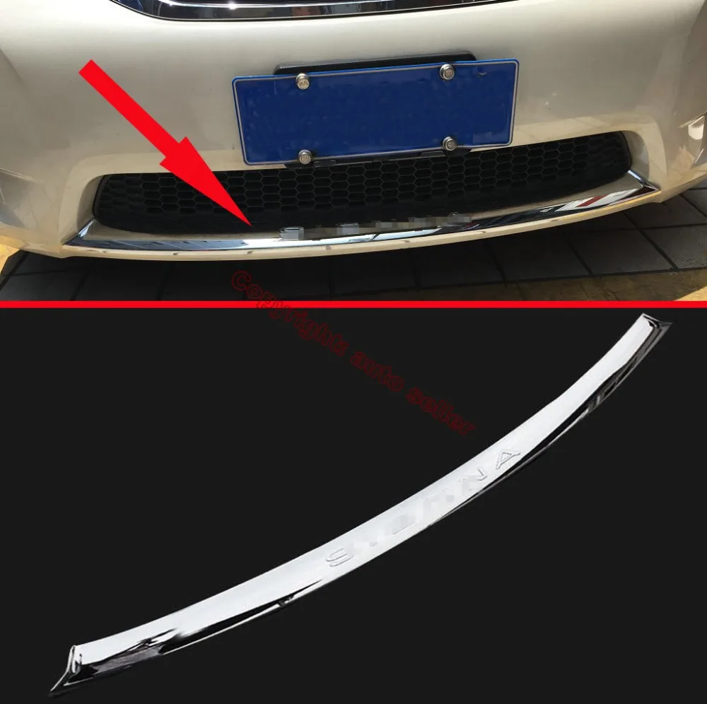 ABS-Chrome-Front-Bumper-Cover-Trim-For-Toyota-Sienna-2015-2016-2017-Car ...