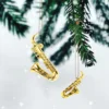 20 Pcs Saxophone Charm Xmas Tree Pendants Accessories Christmas Decor Supplies Plastic Musical Instruments Ornaments 2