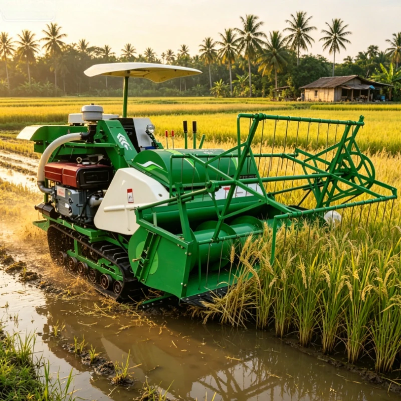 เครื่องเก็บเกี่ยวธัญพืช 25 แรงม้า ปรับแต่งได้ สำหรับเกษตรกร