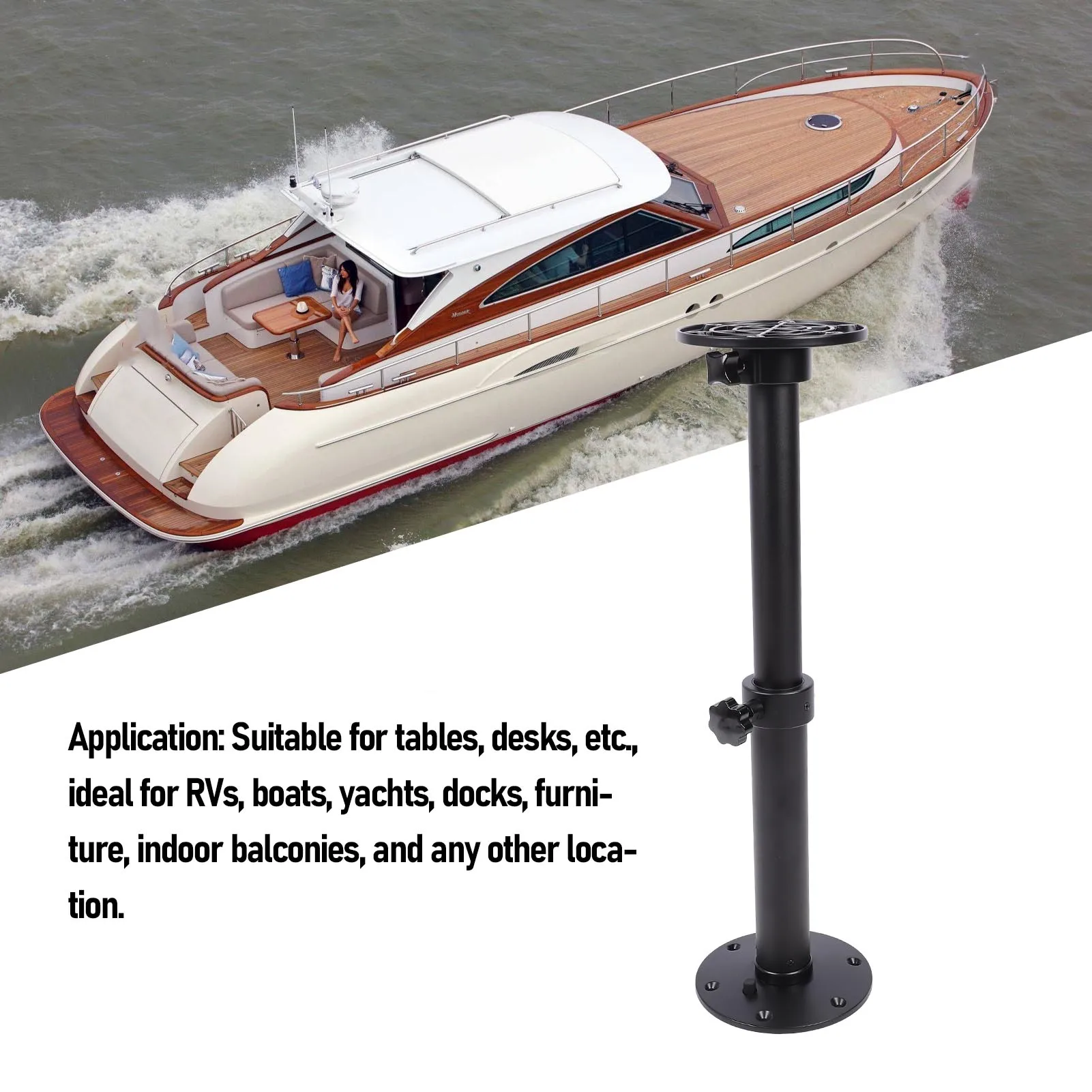 RV Table Leg RV Table Leg 18.11 To 27.76in Adjustable Aluminum Alloy Removable Table Base Mount for RV Campervan Boat Yacht Deck