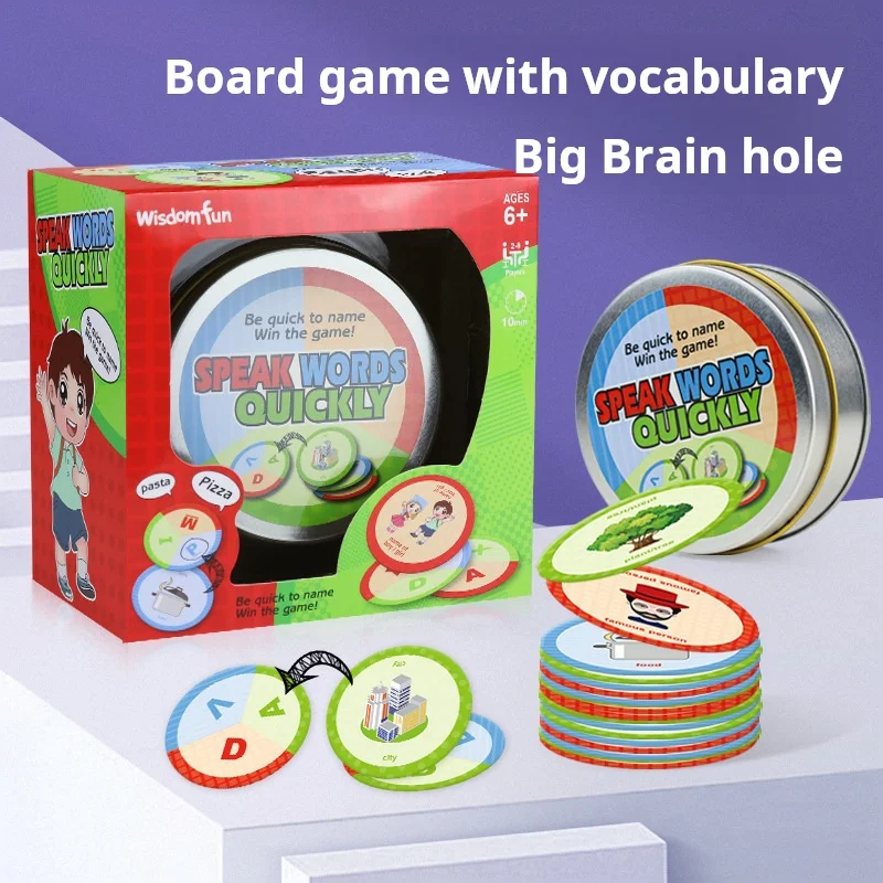Children's toys spell English word game card quickly say words interactive board game English literacy card educational learning toy,alphabet educational toys