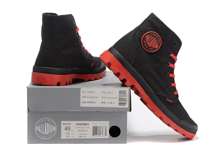 Palladium Pampa Klassieke Zwart En Rood Canvas Schoen Enkel Botas Cowboy  Sneakers Laarzen Mode Canvas Mannen Schoenen Maat Eur 40 44| | - AliExpress