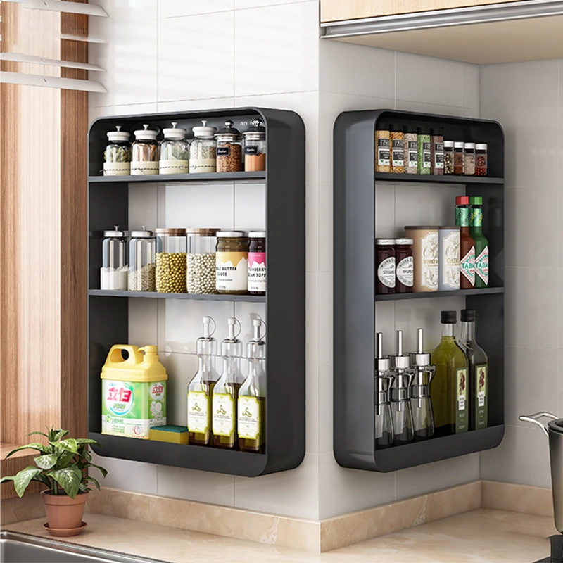 

Кухонная полка для хранения приправ HOOKI, настенная полка для приправ, полка для бутылок, органайзер для приправ