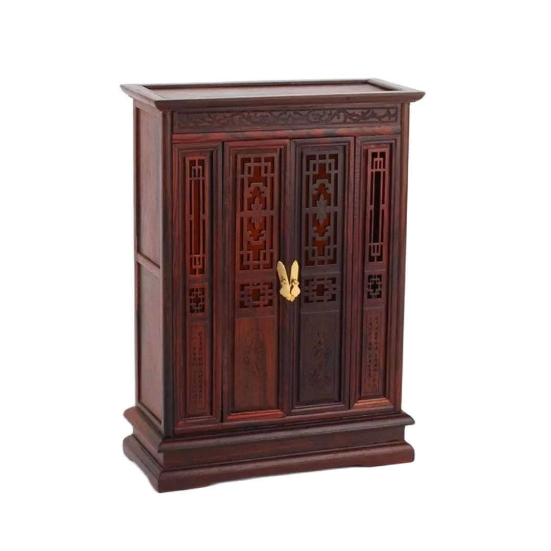 

Red Sour Branch Buddha Statue Cabinet Imitation Ming and Qing Dynasty Miniature Furniture Redwood Crafts