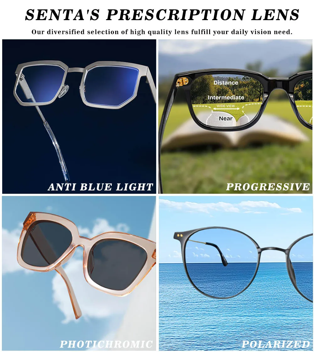 Progressive Glasses Prescription Sunglasses For Women Bifocal