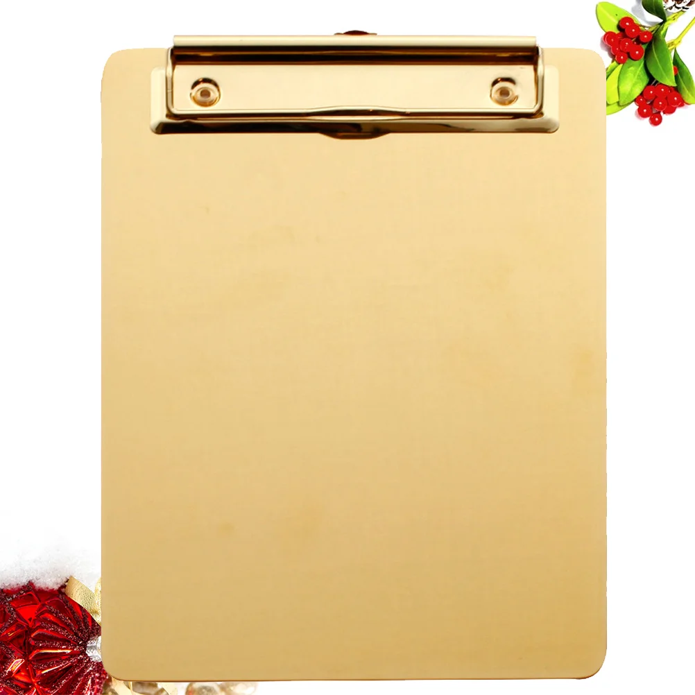 

Plastic Folders A4 Clipboard Stainless Steel Writing Tablet Paper Holder Travel