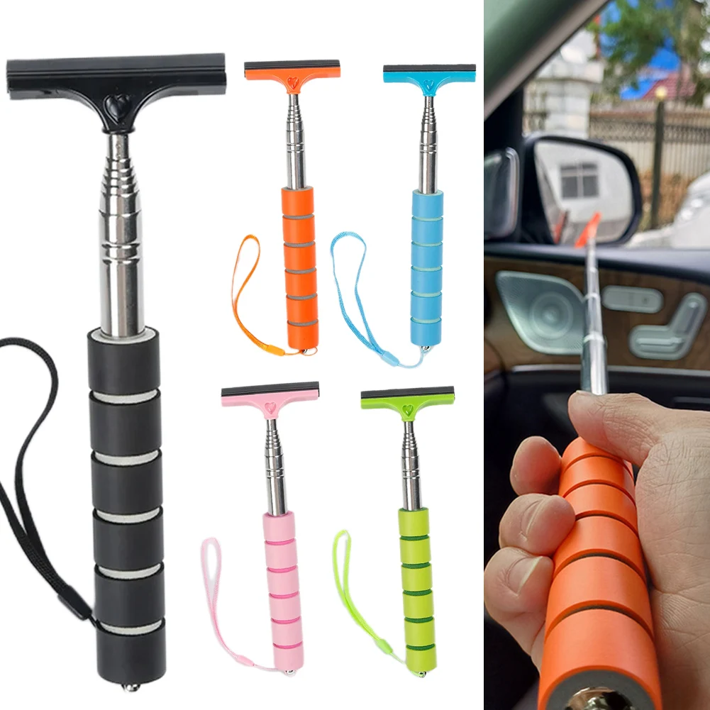 

Telescopic Car Rearview Side Mirror Squeegee Glass Cleaning Tool For Window Portable Cleaning Brush Handheld Wiper Scraper