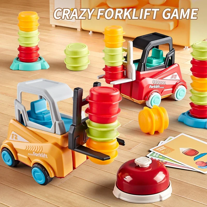 Crazy Forklift Training Ability To Respond Color Stacking Interactive Board Game Press Matching Early Educational Parent-Child