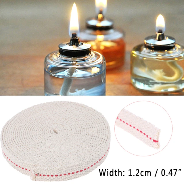 Cotton Material Roll of Flat Wick Oil Lamp Wicks Flat Oil Lanterns Wicks  with Stitch for Oil Lamps & Candle Burners Length 1.5m - AliExpress