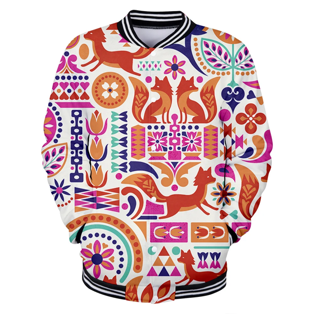 

Baseball uniform Men's and women's clothing boho Couple jacket Fashion 3D digital printing Hip hop street