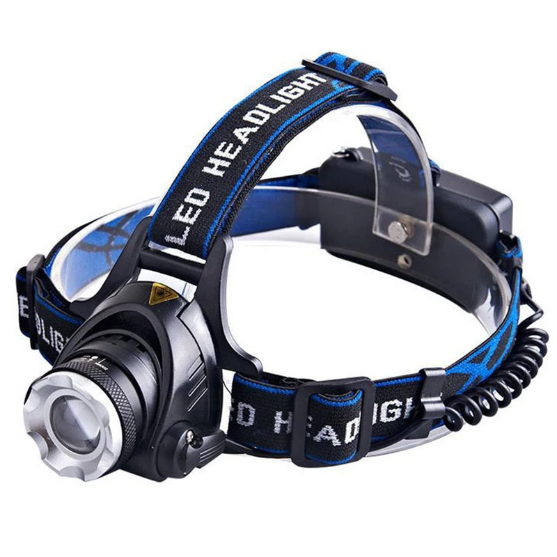 

LED Headlamp Fishing Headlight T6/L2/V6 3 Modes Zoomable Waterproof Super bright camping light Powered by 2x18650 batteries