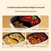 220V 6.5L Split Type 2 Flavor Hot Pot Household Electric Multi Cooker Home Electric Food Cooking Machine Hotpot 4