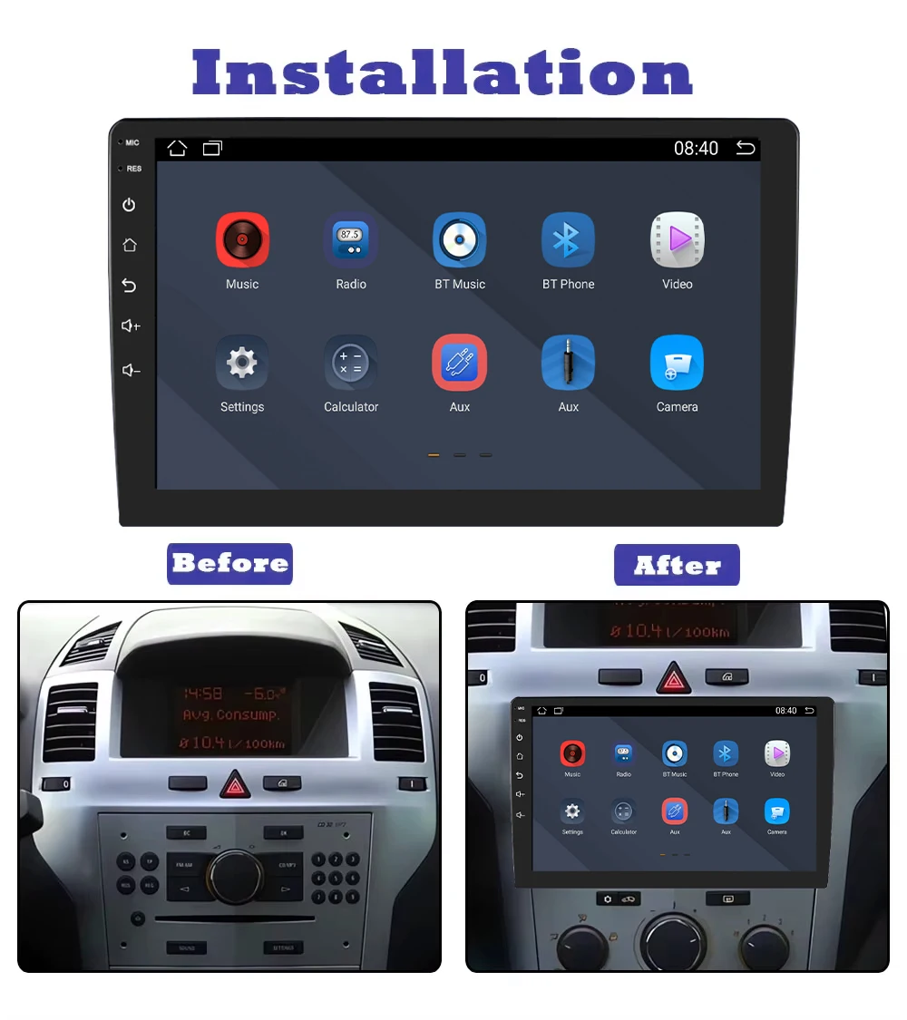 BOSSCAR 7 9 10 inch Multimedia Player GPS WIFI wireless CarPlay Android Auto Android13 2 Din FM Radio Stereo Receiver Player car multimedia player