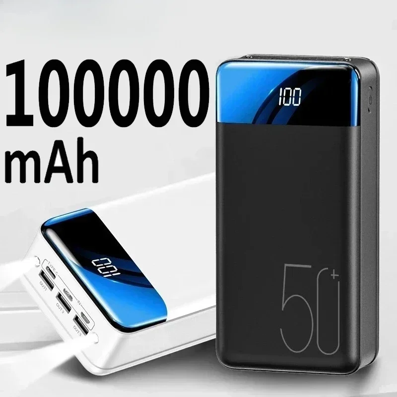 범용 고속 충전 200000 MAh 대용량 충전 뱅크, 모바일 전원, 무료 배송, 5V 2.1A, 2023 신제품