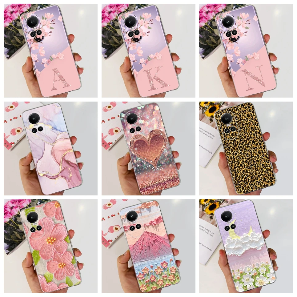 Per Oppo Reno 10 Pro Plus Pro + Custodia Luxury Jelly Flower Custodia Per Telefono Moda Donna Su Oppo Reno10 Pro 10Pro Clear Soft Tpu Bag