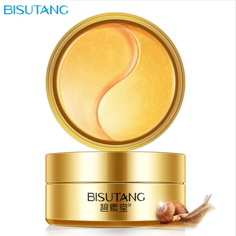 60PatchesGoldSnailCollagenEyeMaskAntiWrinkleRemoveDarkCircle