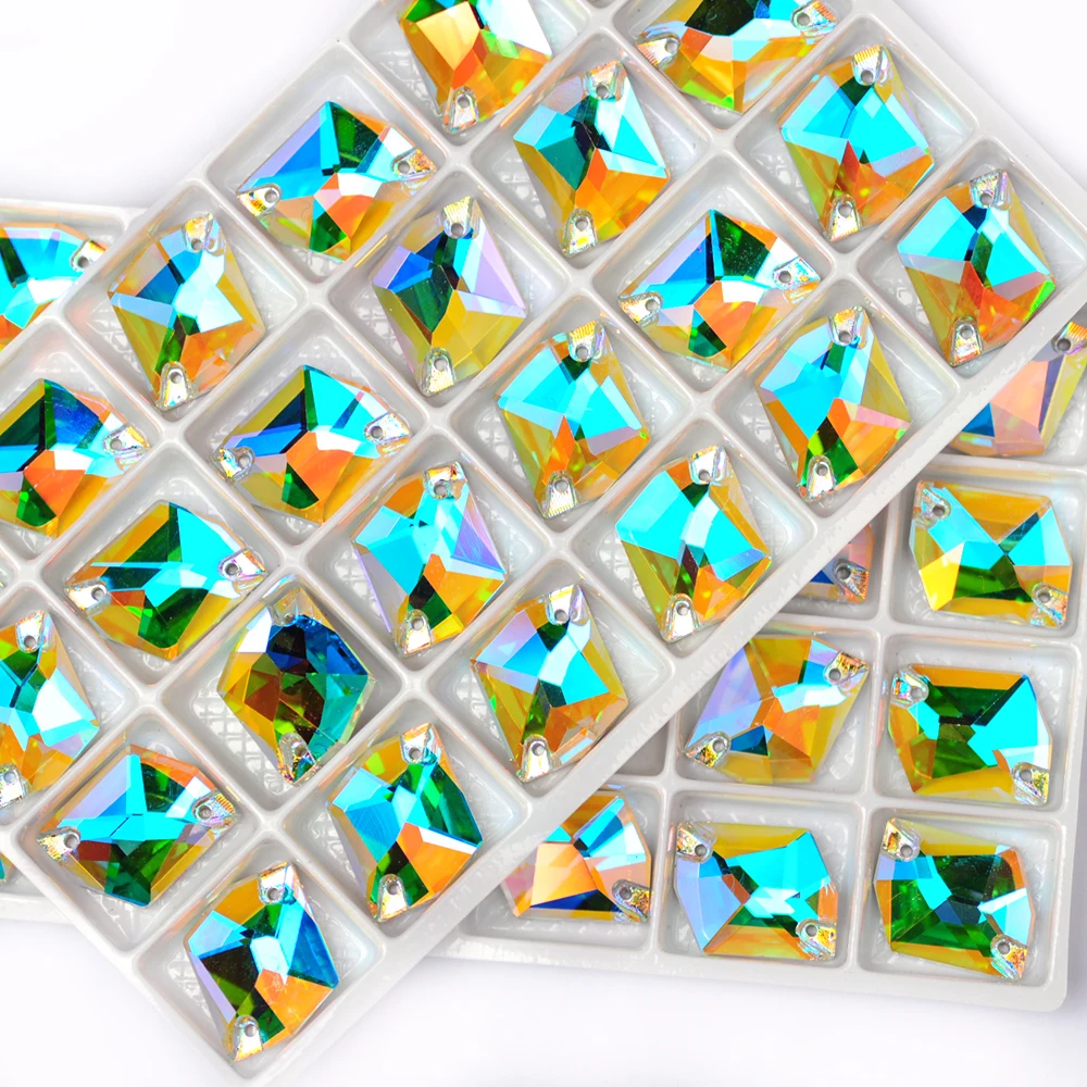 Colorful Cosmic Glass Crystal Sew-On Rhinestones