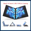 2*14 Inch YOGA Dual Screen 360° 2.5K Laptop 12th Gen Intel N95 Touch IPS Windows 11 Tablet PC 2 in 1 Notebook Computer WiFi