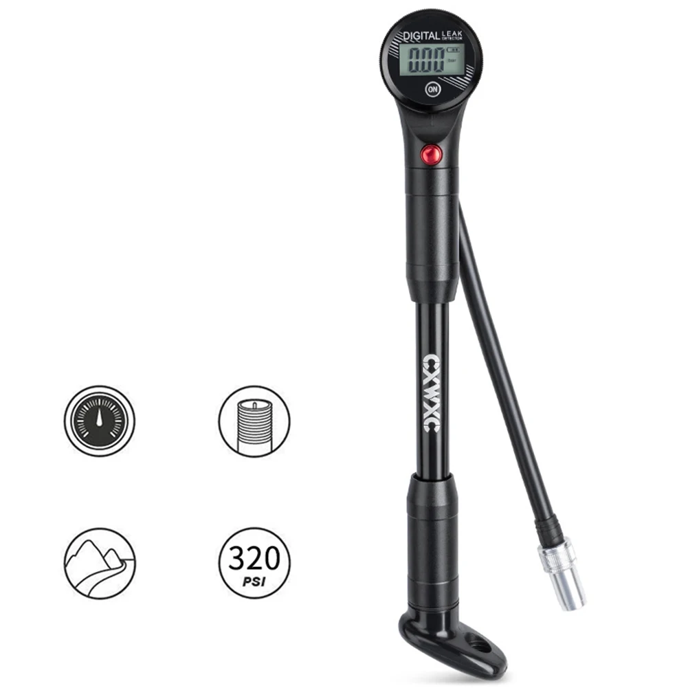

Bike Fork Rear Shock Pump 320Psi Schrader-Valve Tire Tube Pump Digital Display Air Pump Tire Inflator MTB Road Cycling Pump