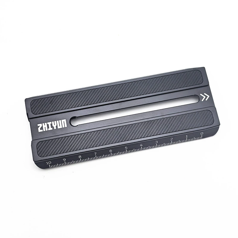 Plaque de dégagement rapide pour Zhiyun Weebill 2, détaillant le mécanisme de verrouillage et les rainures.