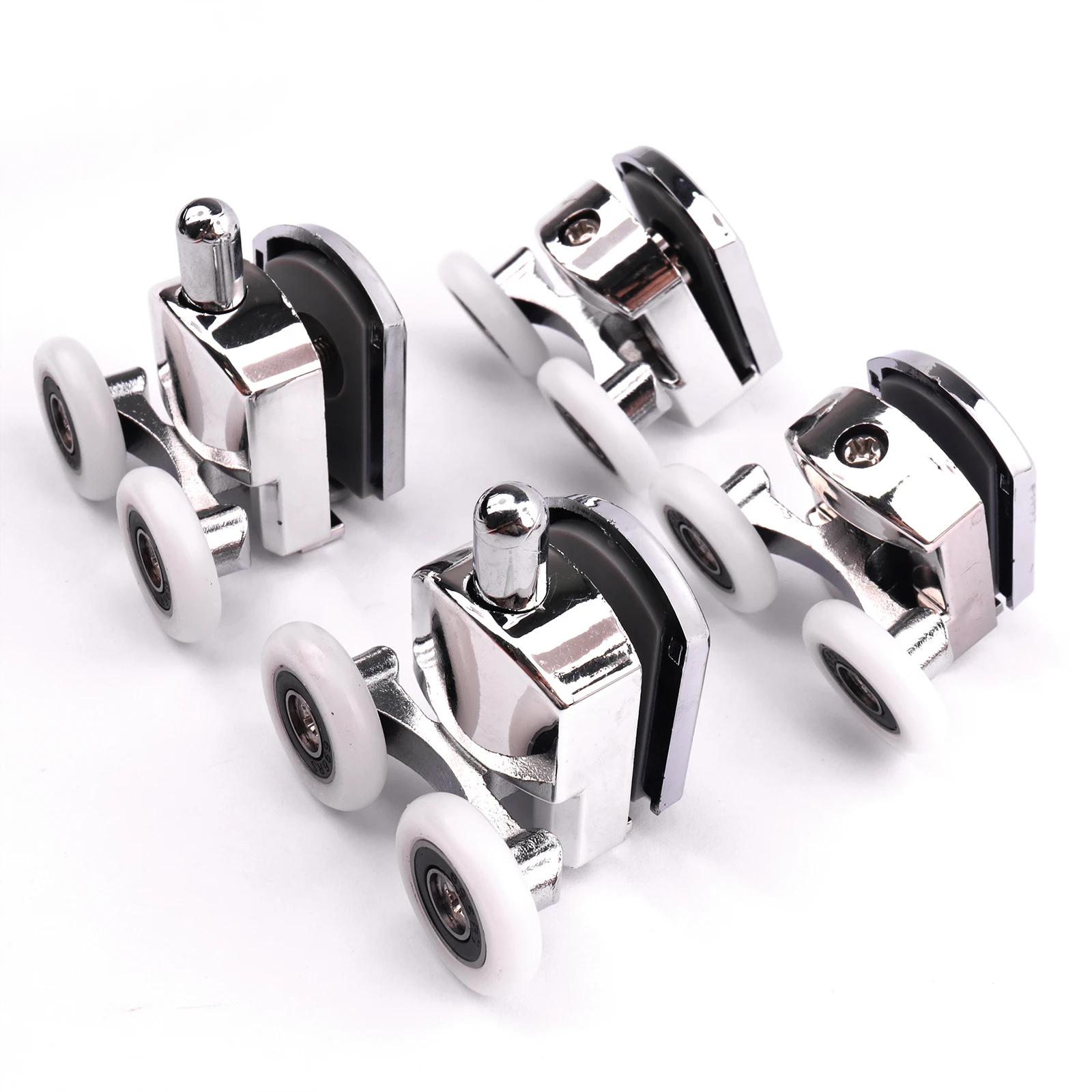 23mm/25mm Shower Door Rollers Zinc Alloy Double-Wheel Sliding Shower Door Roller Bearing Wheel Runners Replacement